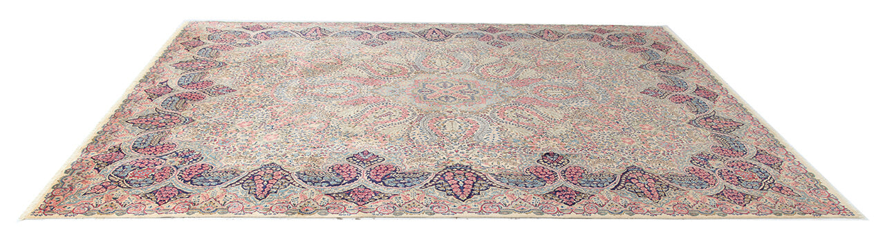 Tappeto Kerman Antico Persiano Autentico | Annodato a Mano 391x295cm