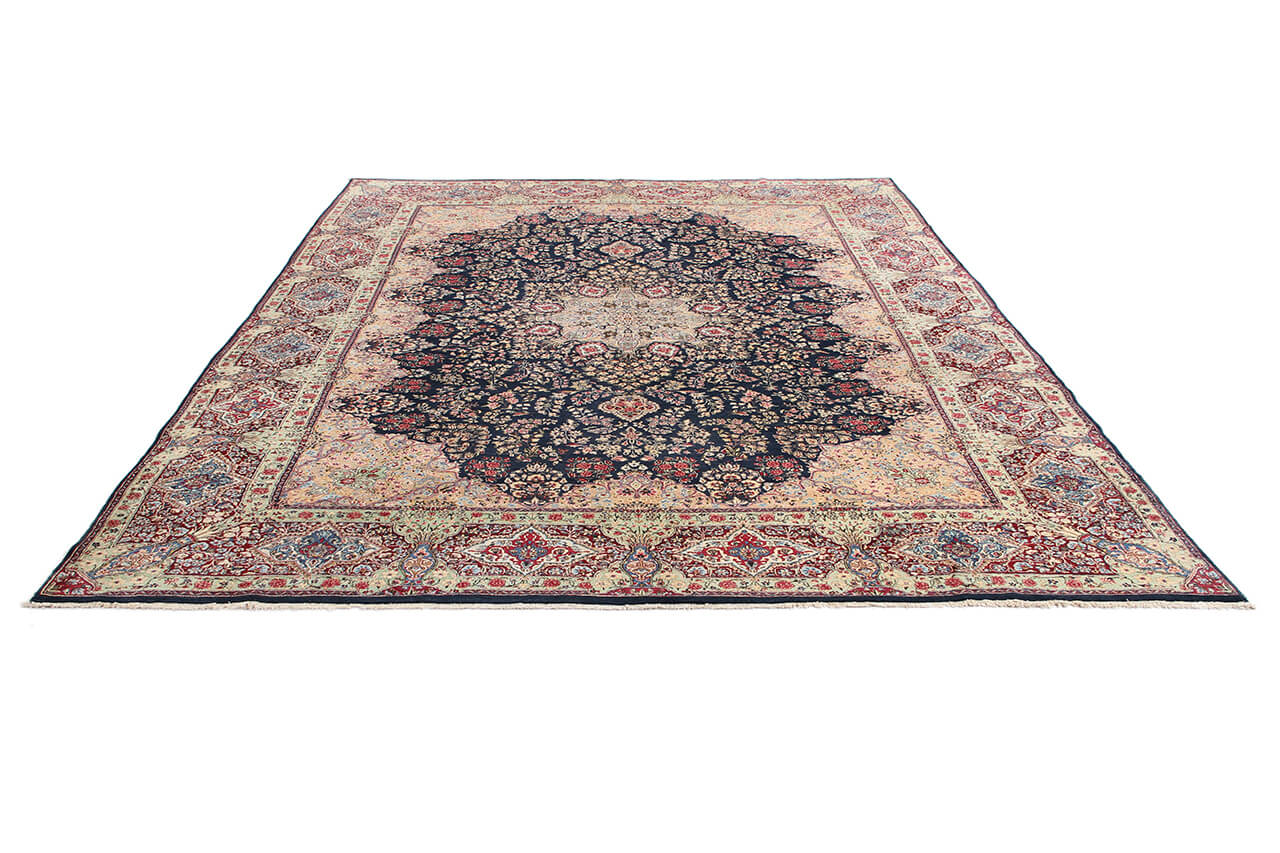 Tappeto Kerman Antico Persiano Autentico | Annodato a Mano 411x301cm