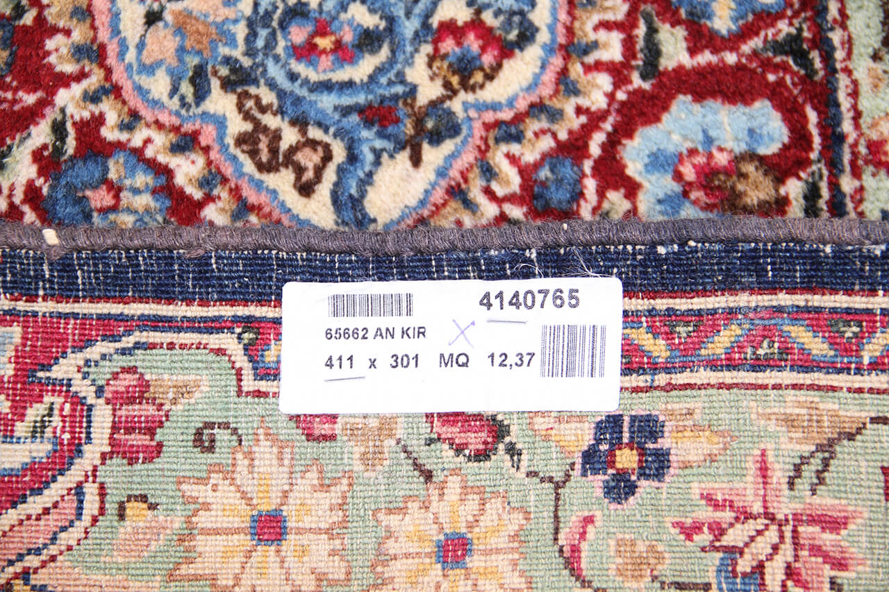 Tappeto Kerman Antico Persiano Autentico | Annodato a Mano 411x301cm