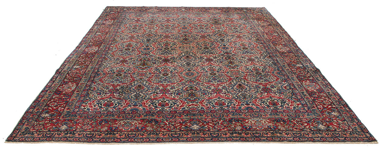 Tappeto Kerman Antico Persiano Autentico | Annodato a Mano 367x272cm