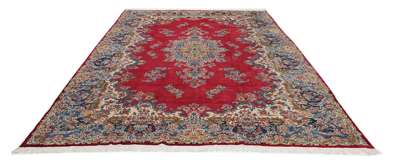 Tappeto Kerman Antico Persiano Autentico | Annodato a Mano 511x301cm