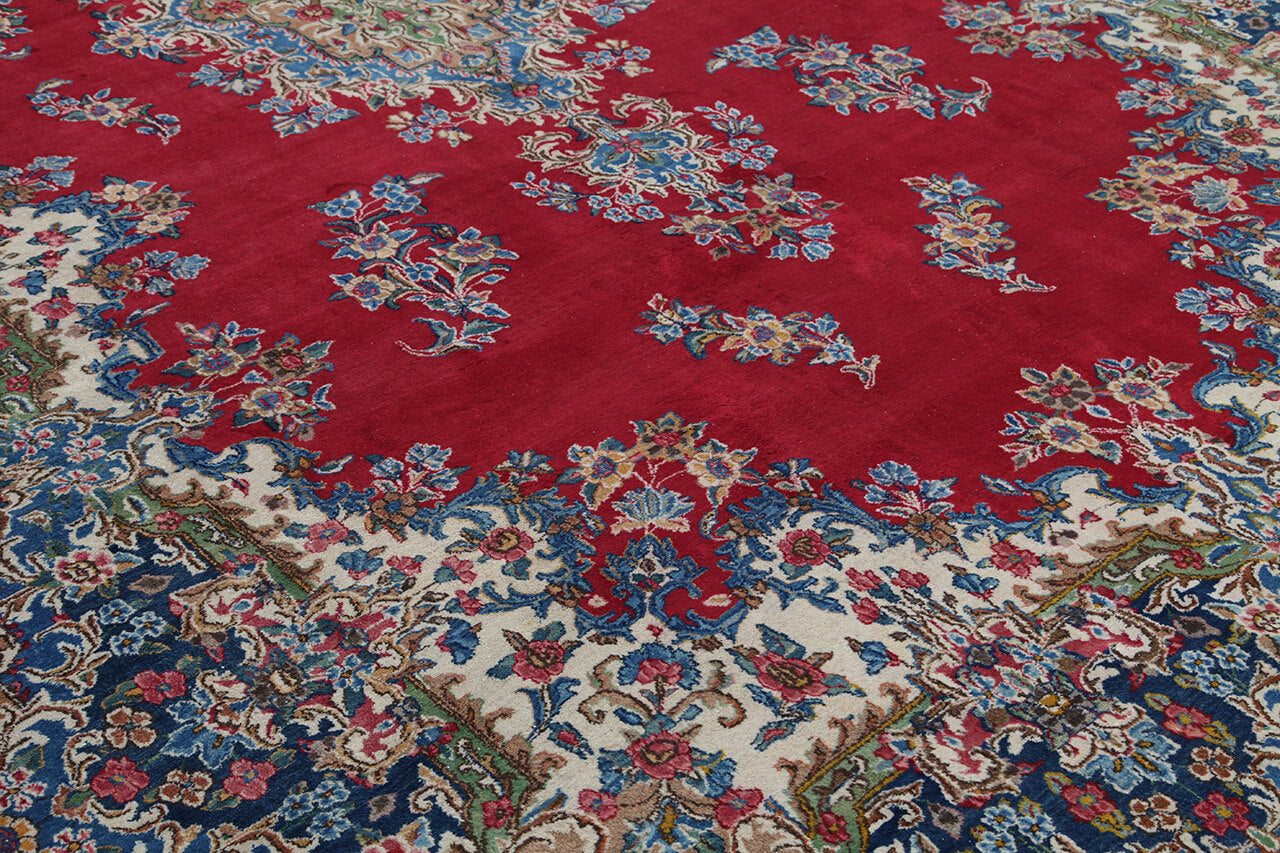 Tappeto Kerman Antico Persiano Autentico | Annodato a Mano 511x301cm