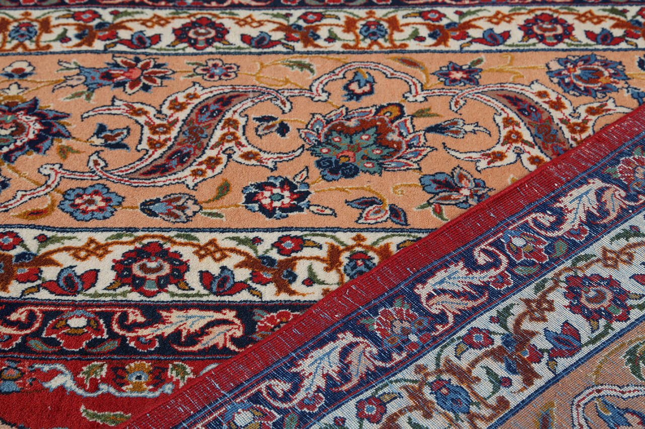 Tappeto Isfahan Antico Persiano Autentico | Annodato a Mano 485x307cm