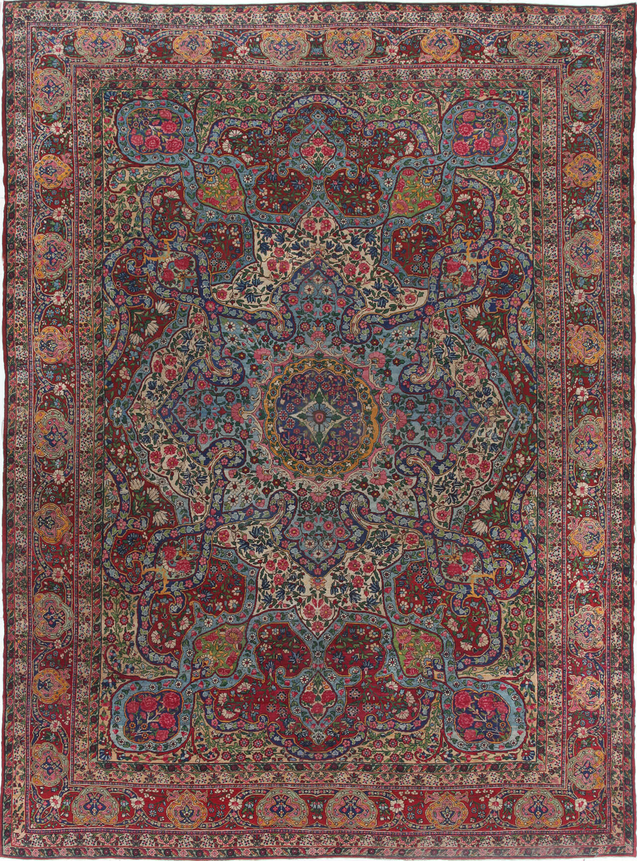 Tappeto Kerman Antico Persiano Autentico | Annodato a Mano 391x284cm