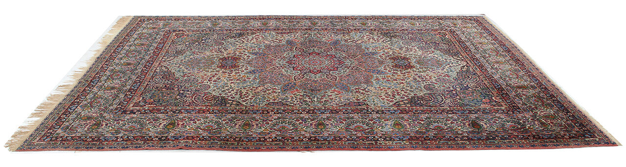 Tappeto Kerman Antico Persiano Autentico | Annodato a Mano 369x265cm
