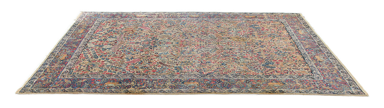Tappeto Kerman Antico Persiano Autentico | Annodato a Mano 291x208cm