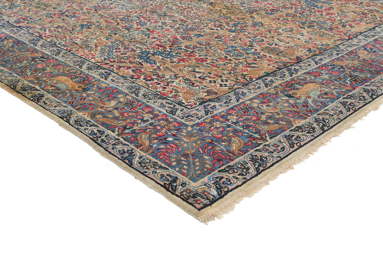 Tappeto Kerman Antico Persiano Autentico | Annodato a Mano 291x208cm