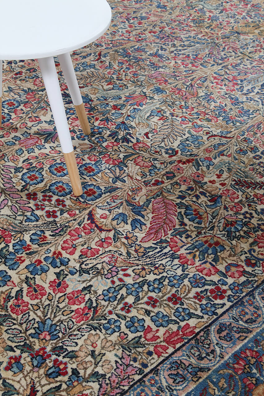 Tappeto Kerman Antico Persiano Autentico | Annodato a Mano 291x208cm