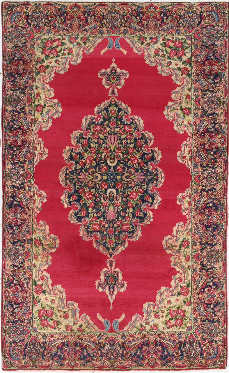 Tappeto Kerman Antico Persiano Autentico | Annodato a Mano 199x118cm