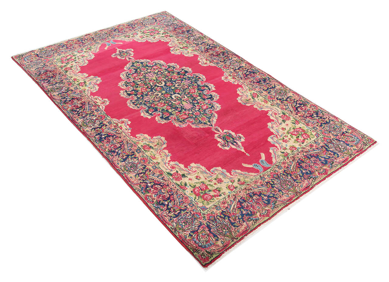 Tappeto Kerman Antico Persiano Autentico | Annodato a Mano 199x118cm