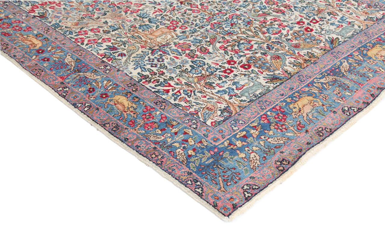 Tappeto Kerman Antico Persiano Autentico | Annodato a Mano 201x128cm