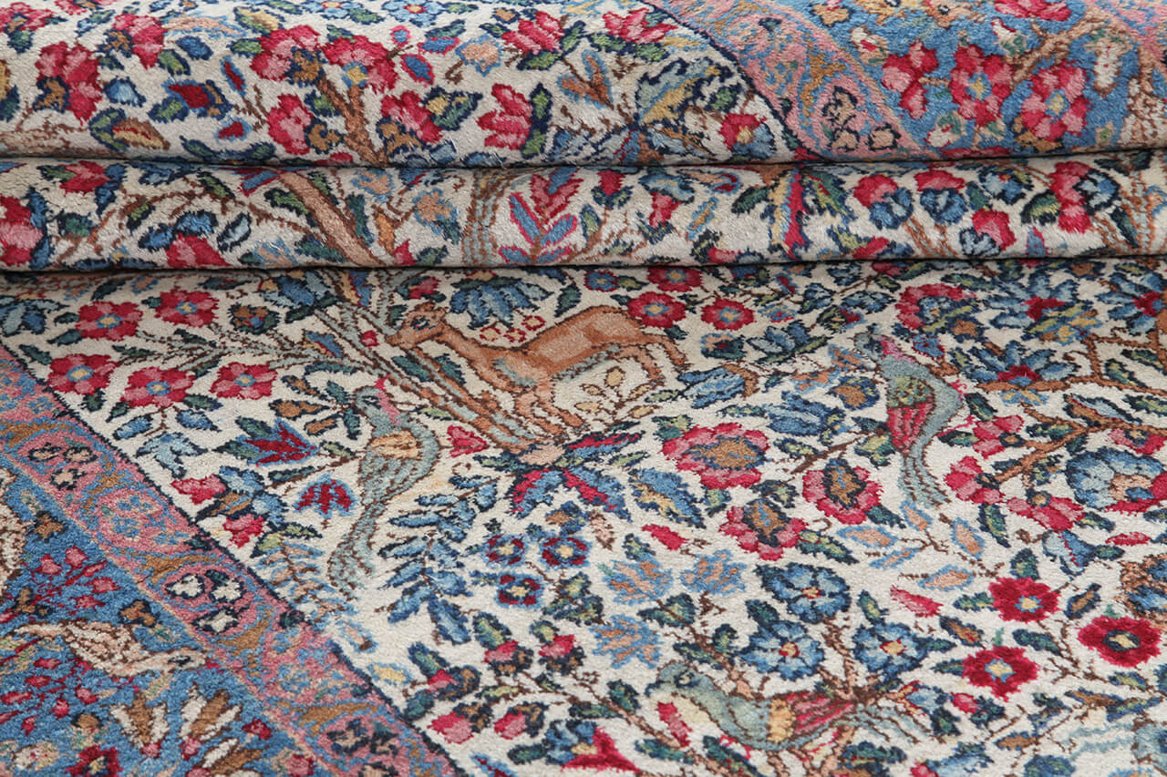 Tappeto Kerman Antico Persiano Autentico | Annodato a Mano 201x128cm