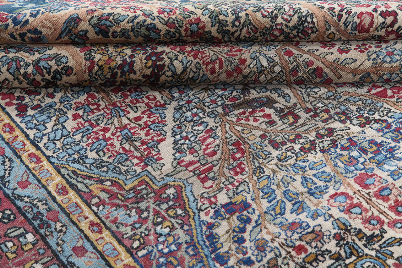 Tappeto Kerman Antico Persiano Autentico | Annodato a Mano 199x145cm