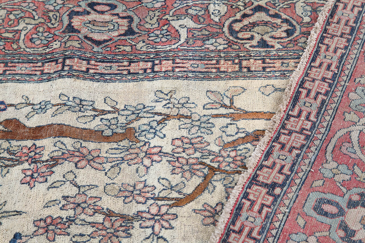 Authentic Antique Persian Isfahan Rug | Hand-Knotted 201x131cm