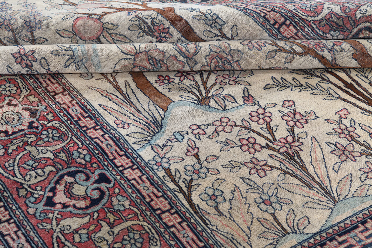 Authentic Antique Persian Isfahan Rug | Hand-Knotted 201x131cm