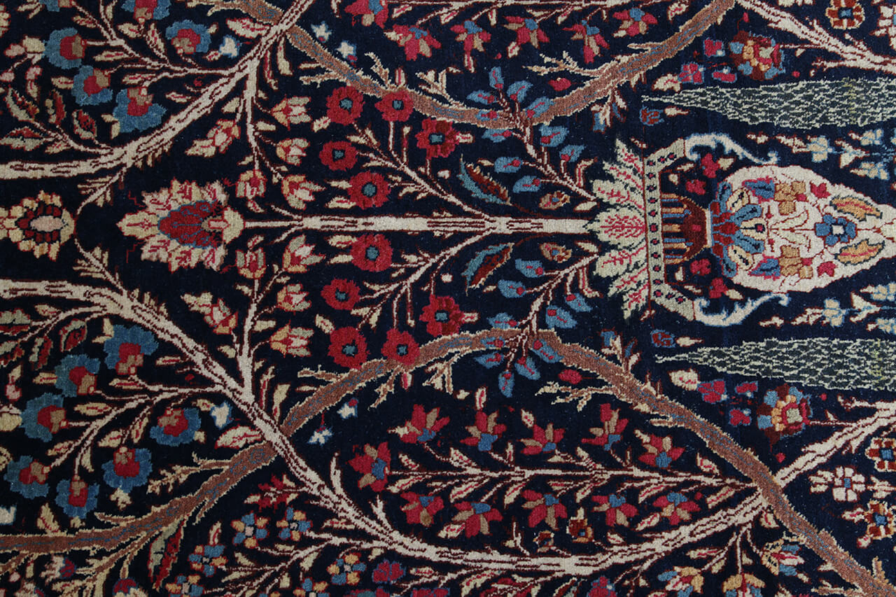 Tappeto Kerman Antico Persiano Autentico | Annodato a Mano 206x133cm