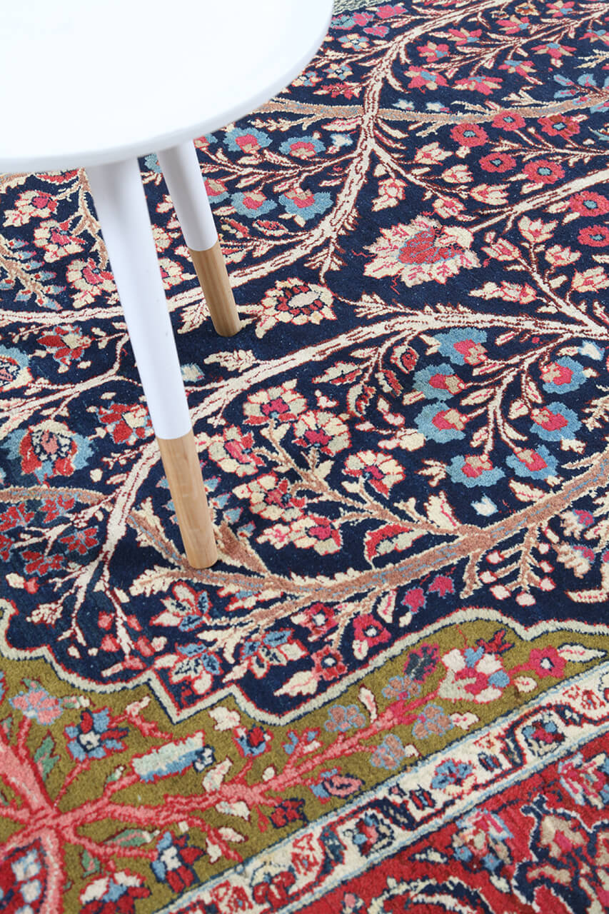 Tappeto Kerman Antico Persiano Autentico | Annodato a Mano 206x133cm