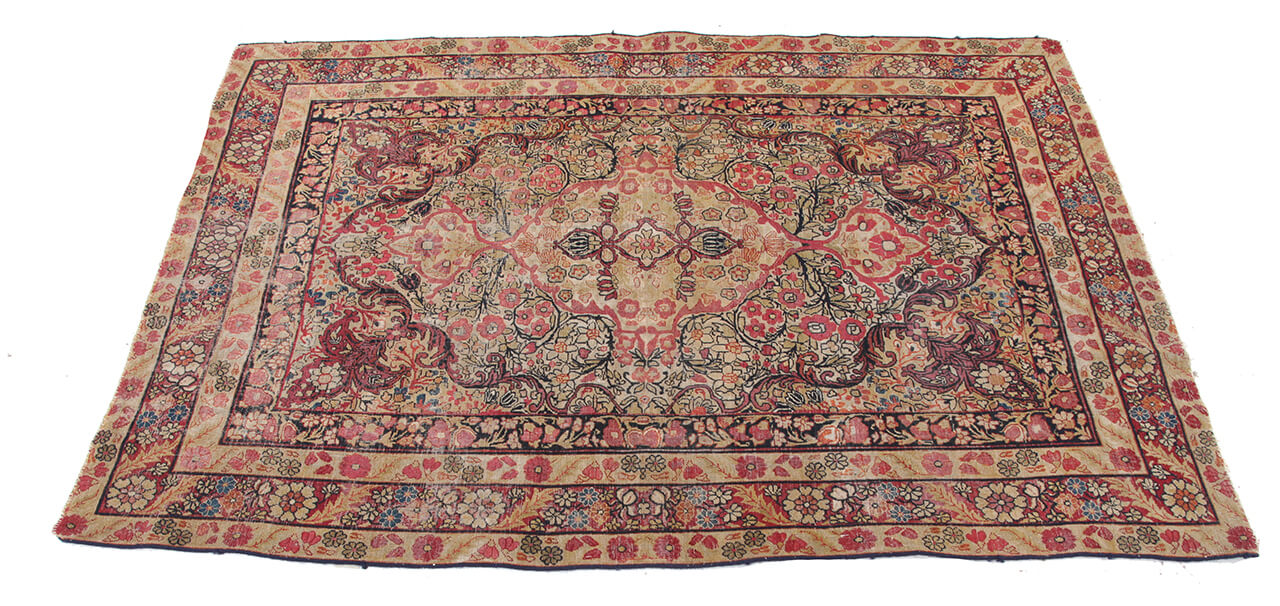 Tappeto Kerman Antico Persiano Autentico | Annodato a Mano 181x121cm
