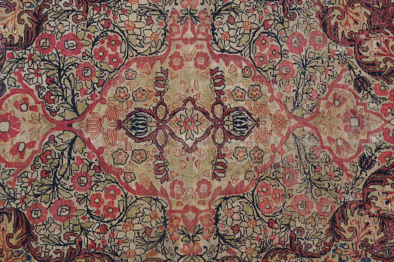 Tappeto Kerman Antico Persiano Autentico | Annodato a Mano 181x121cm