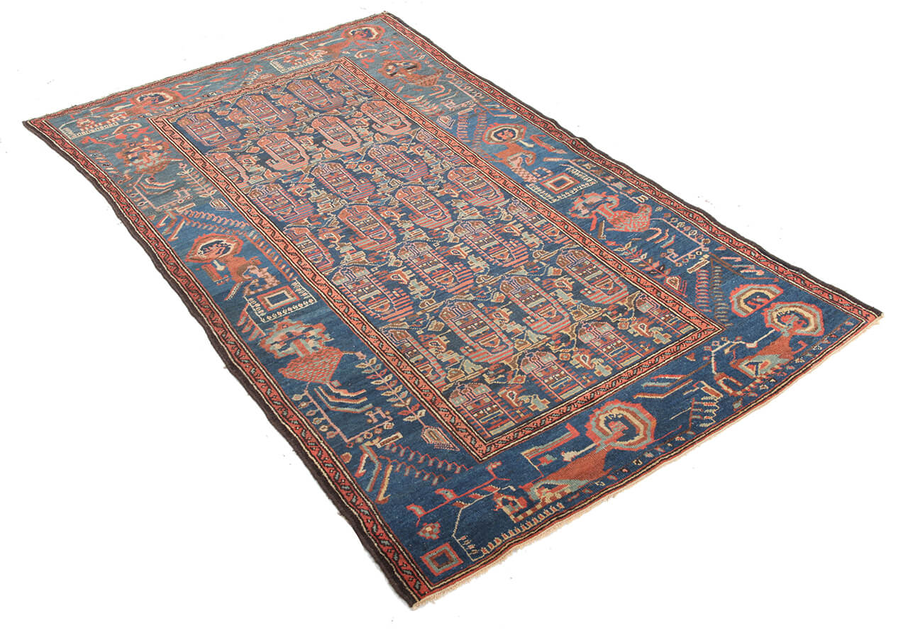 Authentic Antique Persian Malayer Rug | Hand-Knotted 198x116cm