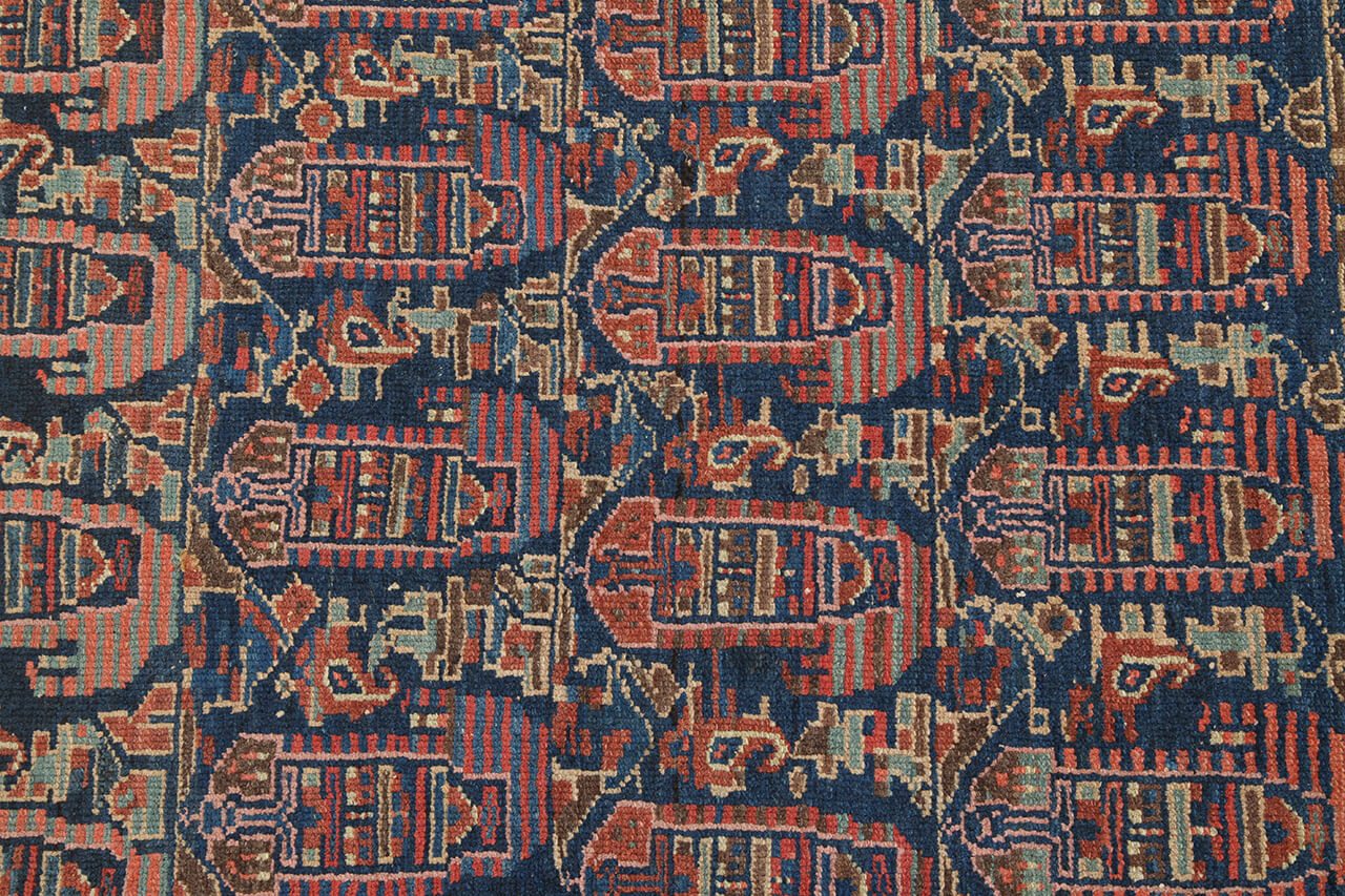 Authentic Antique Persian Malayer Rug | Hand-Knotted 198x116cm