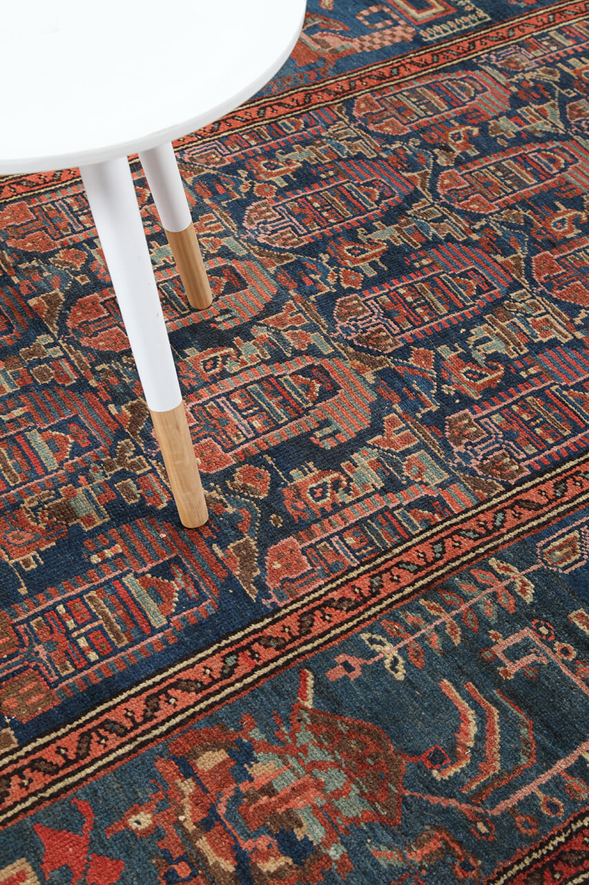 Authentic Antique Persian Malayer Rug | Hand-Knotted 198x116cm