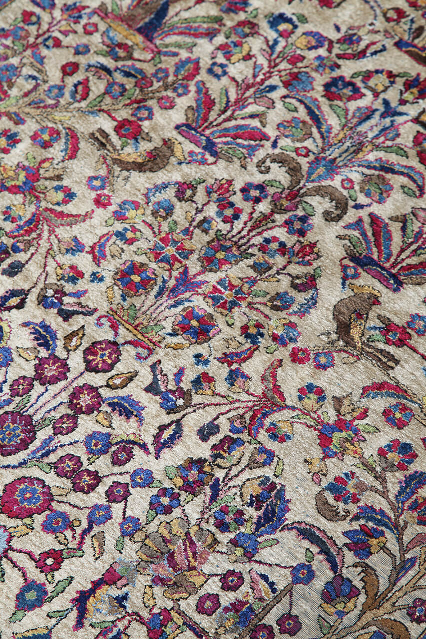 Tappeto Isfahan Antico Persiano Autentico | Annodato a Mano 203x129cm
