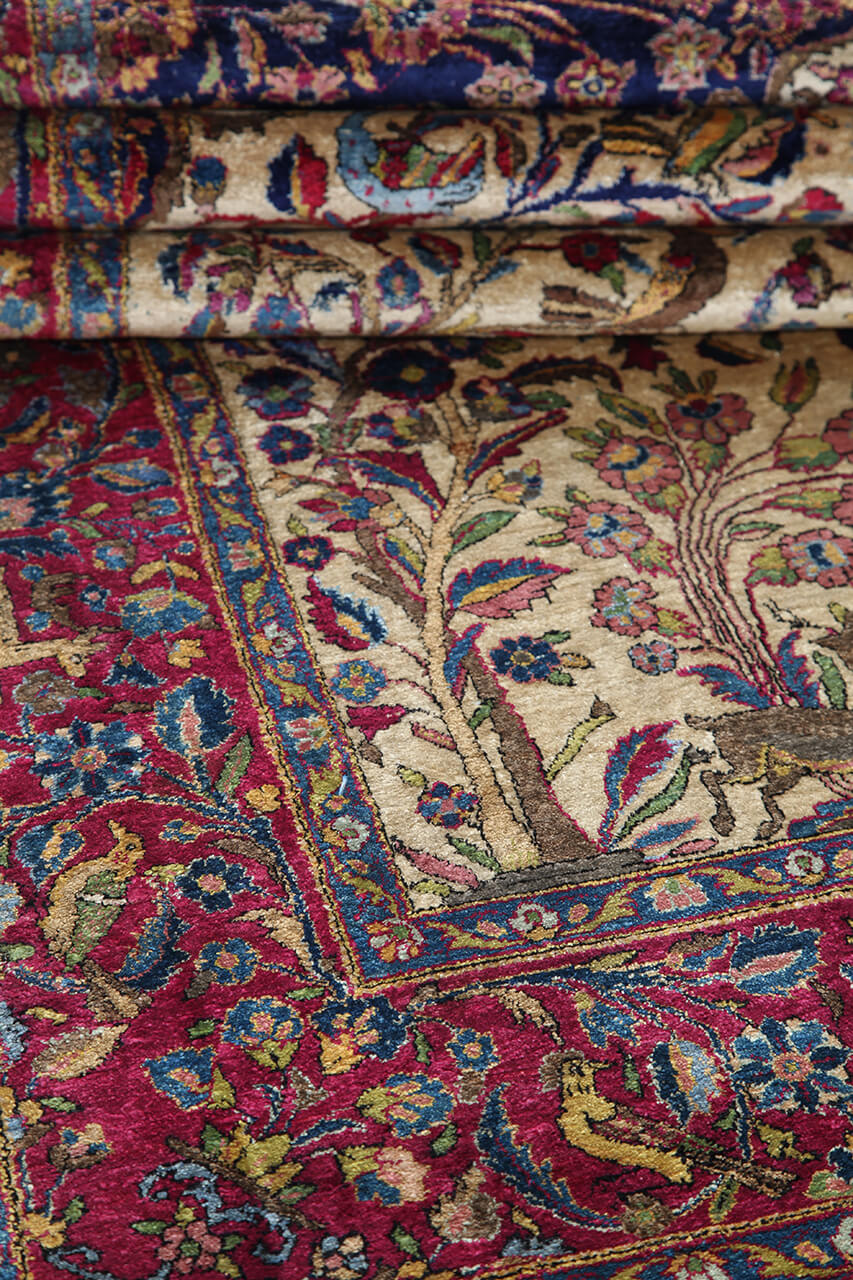 Tappeto Isfahan Antico Persiano Autentico | Annodato a Mano 203x129cm