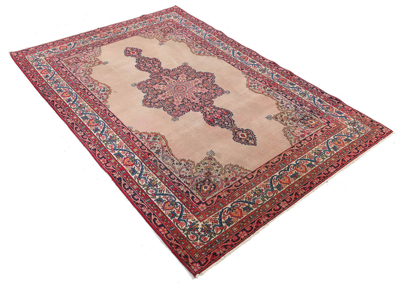 Tappeto Kerman Antico Persiano Autentico | Annodato a Mano 209x141cm