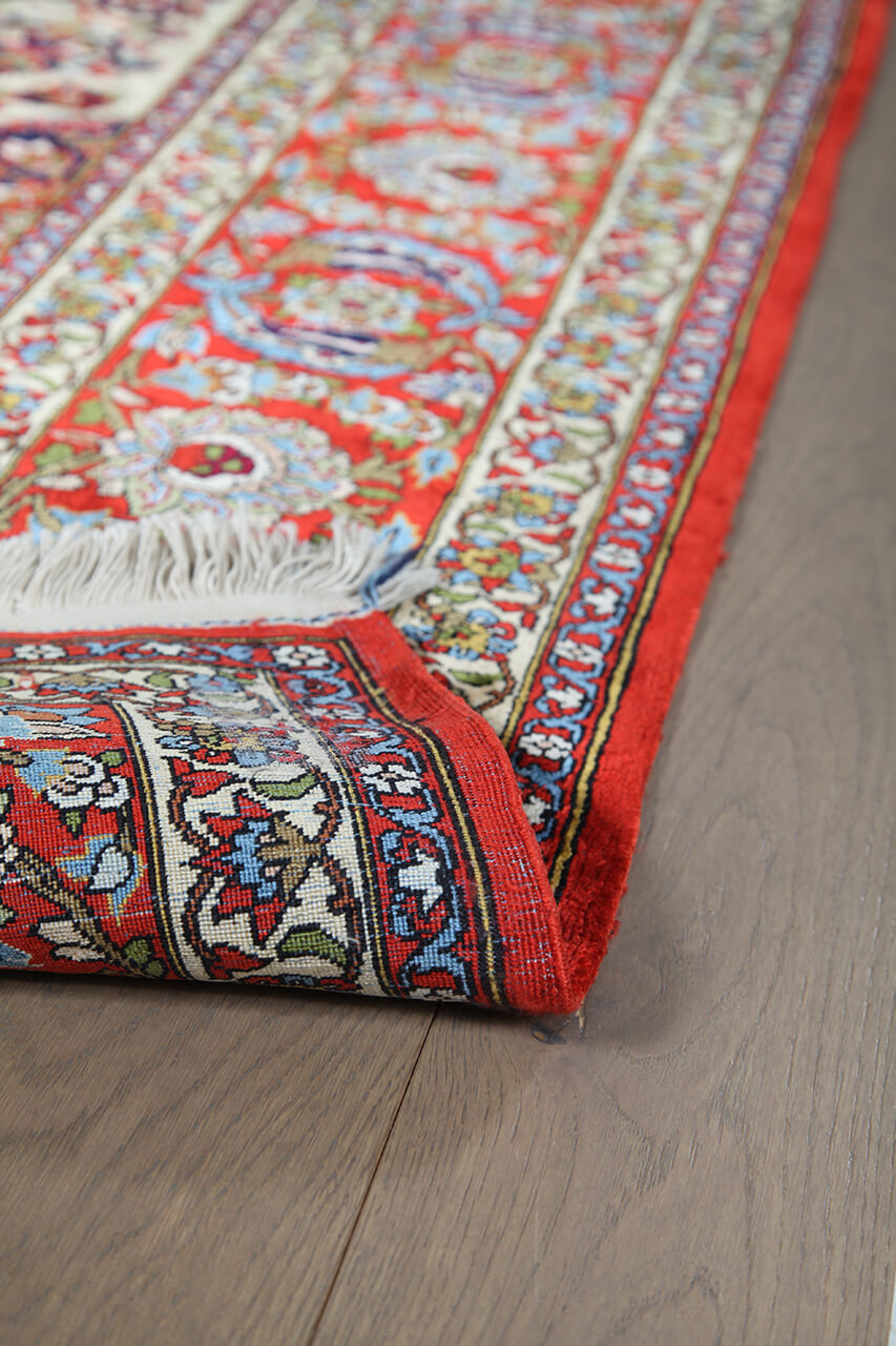 Tappeto Isfahan Antico Egiziano Autentico | Annodato a Mano 190x140cm