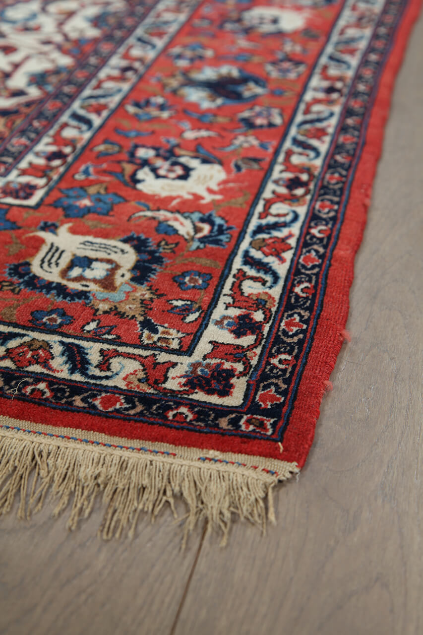 Tappeto Isfahan Antico Persiano Autentico | Annodato a Mano 222x152cm