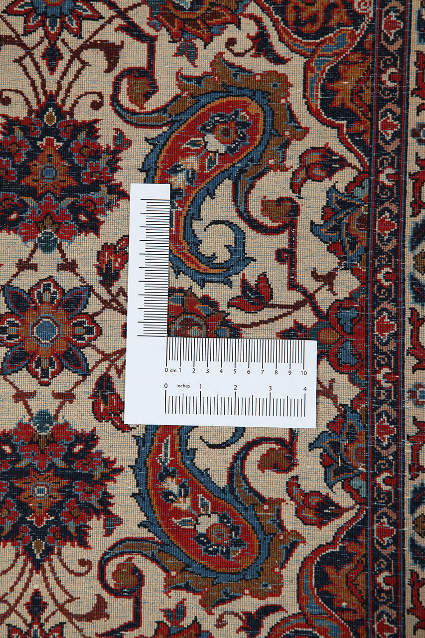 Tappeto Isfahan Antico Persiano Autentico | Annodato a Mano 222x152cm