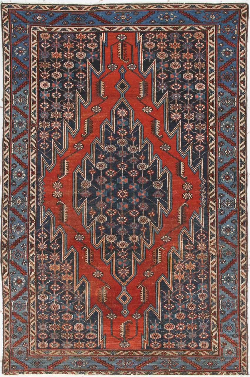 Authentic Antique Persian Malayer Rug | Hand-Knotted 200x128cm