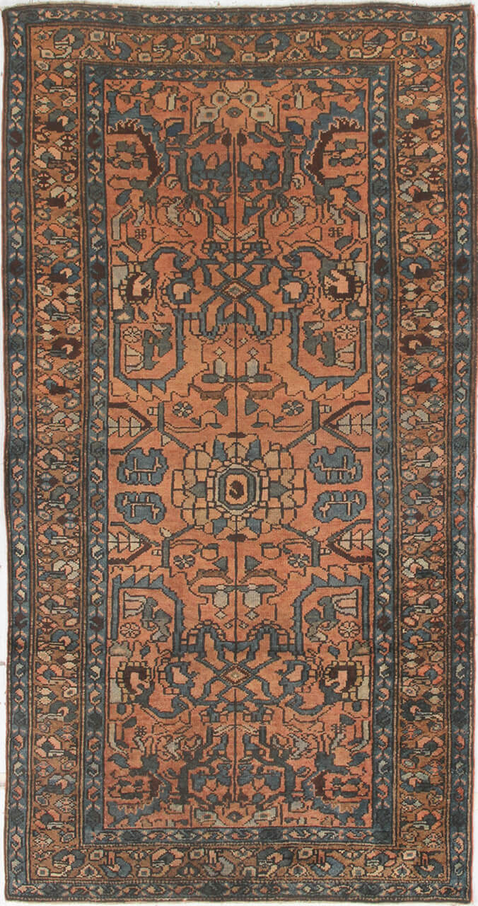 Authentic Antique Persian Malayer Rug | Hand-Knotted 188x98cm