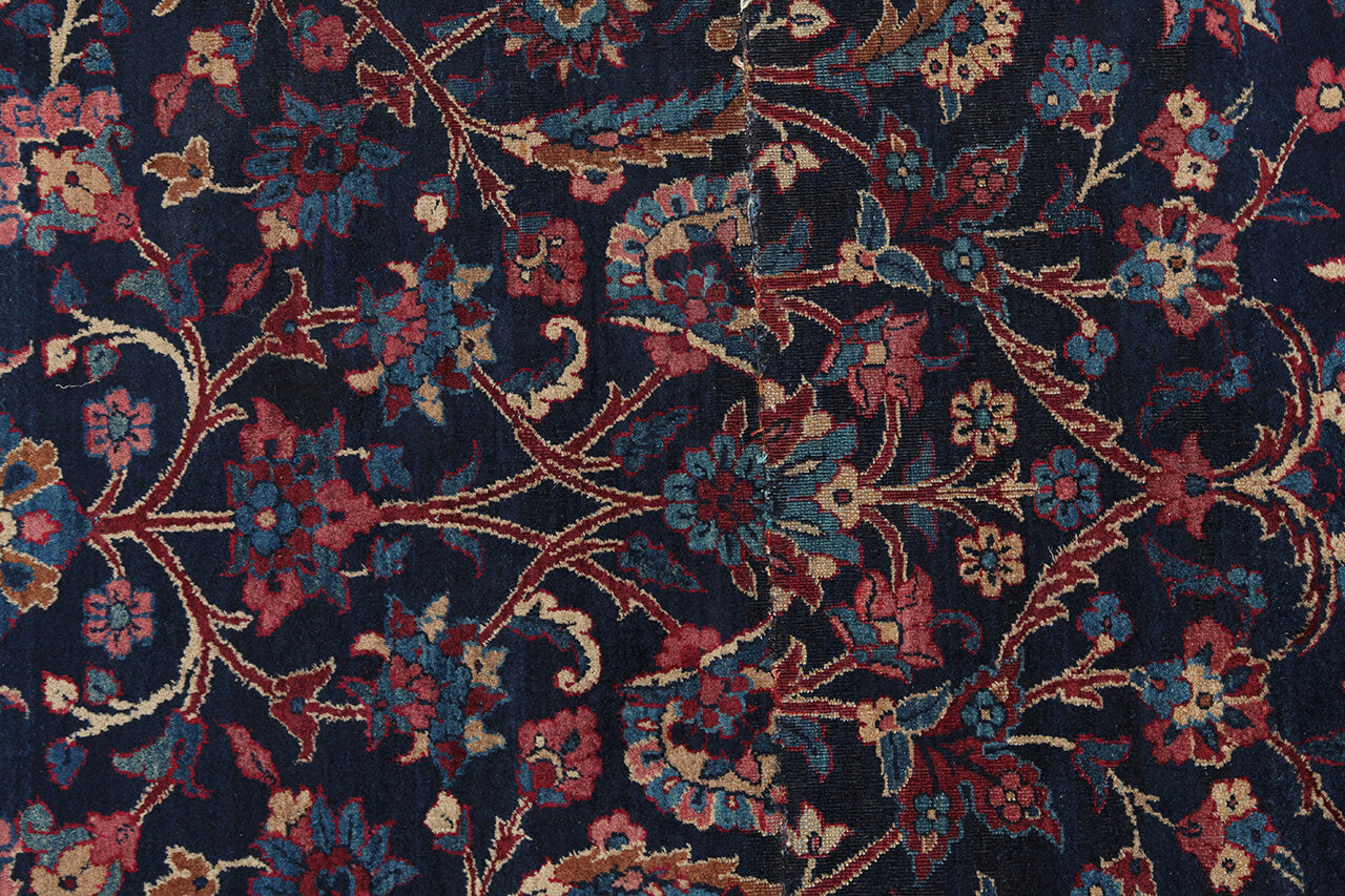 Tappeto Kerman Antico Persiano Autentico | Annodato a Mano 123x97cm