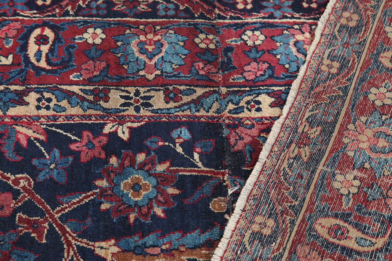 Tappeto Kerman Antico Persiano Autentico | Annodato a Mano 123x97cm