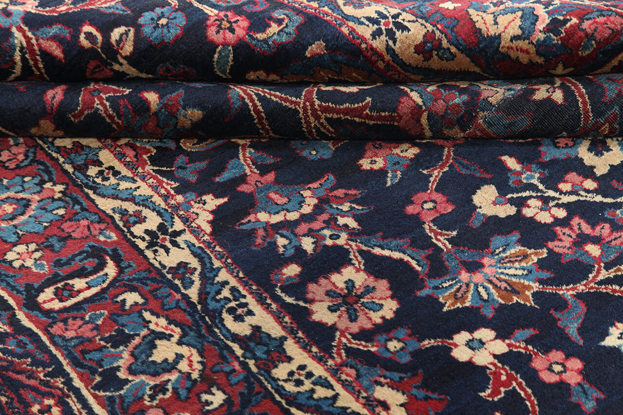 Tappeto Kerman Antico Persiano Autentico | Annodato a Mano 123x97cm