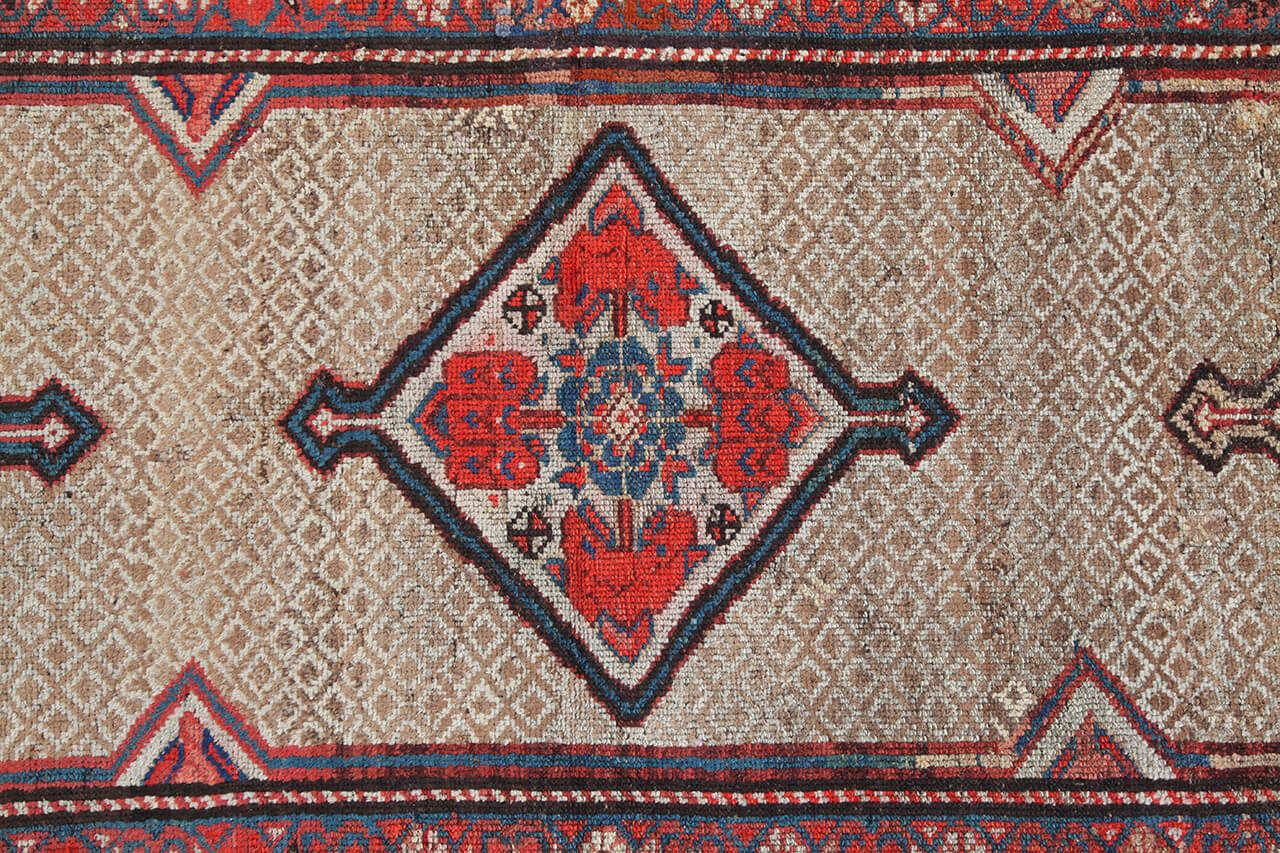 Authentic Antique Persian Malayer Rug | Hand-Knotted 214x103cm