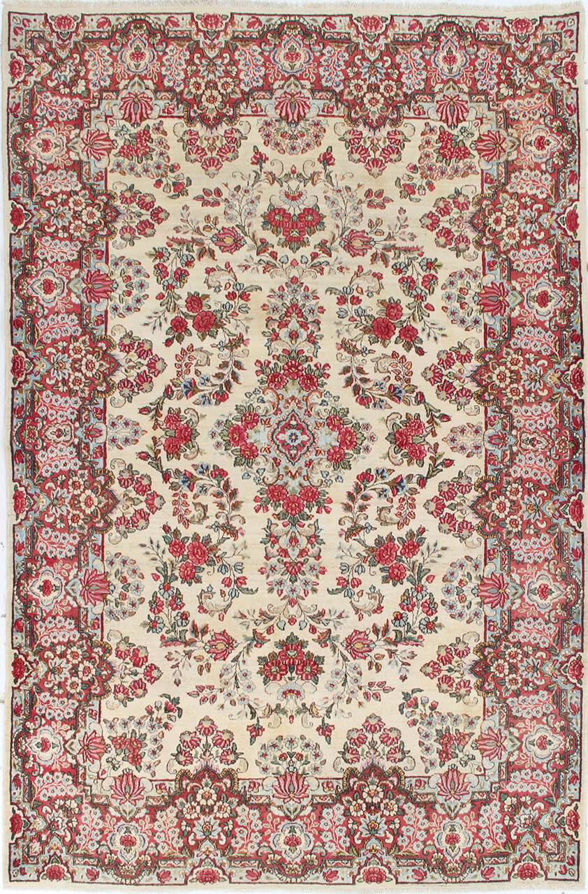 Tappeto Kerman Antico Persiano Autentico | Annodato a Mano 280x185cm