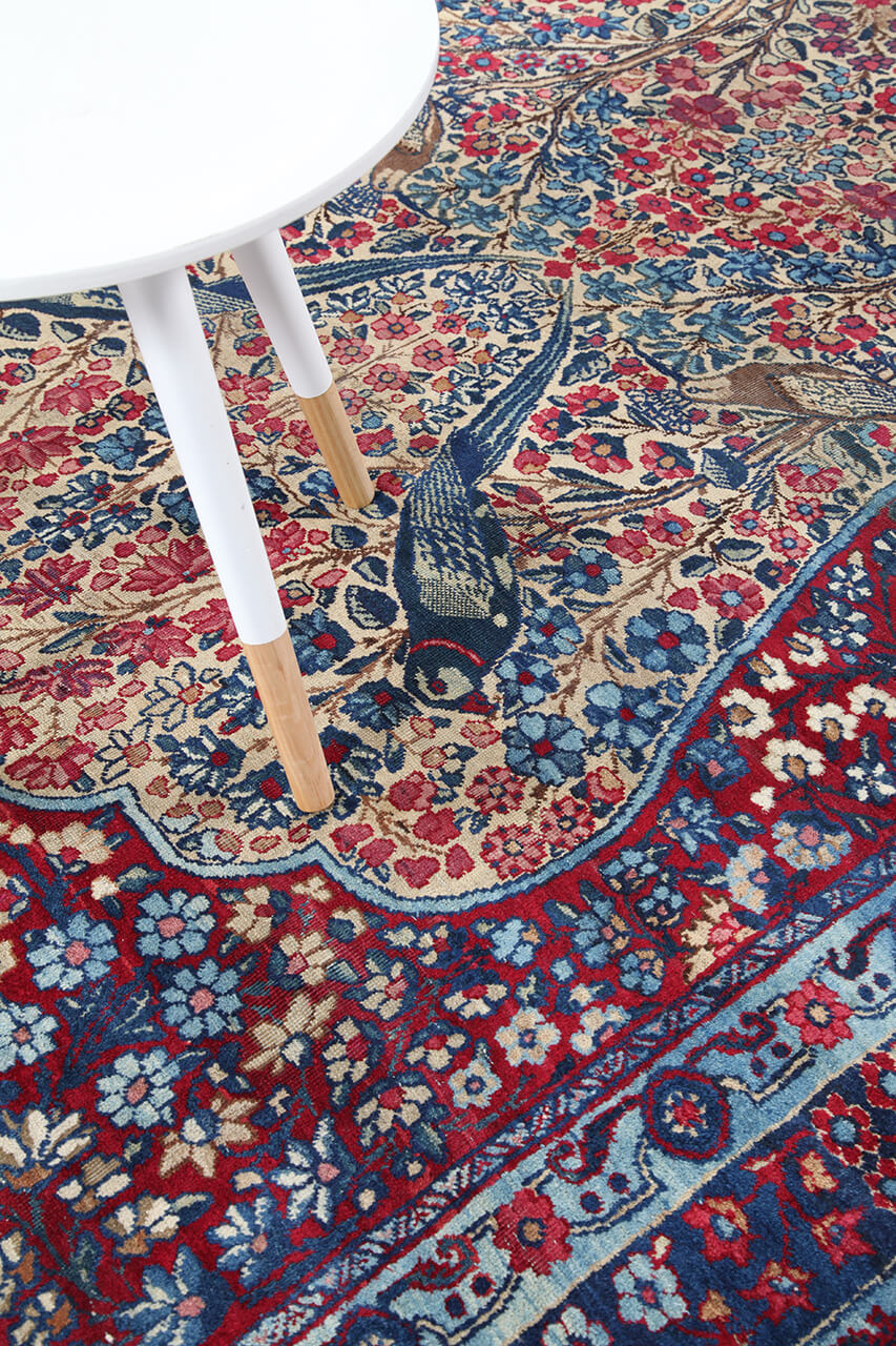 Tappeto Kerman Antico Persiano Autentico | Annodato a Mano 225x145cm