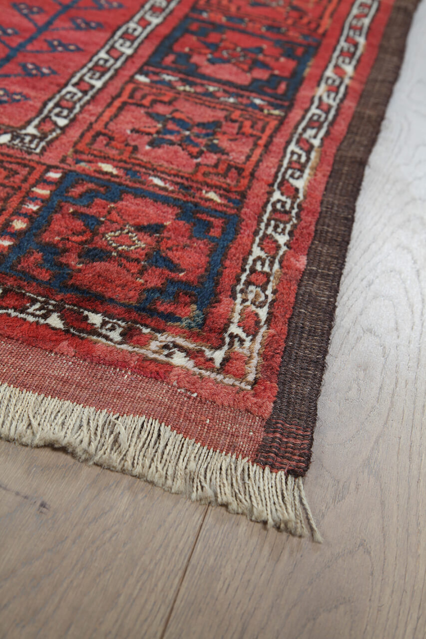 Tappeto Orientale Bouchara Antico: Autentico Tappeto Turcomanno 356x270cm