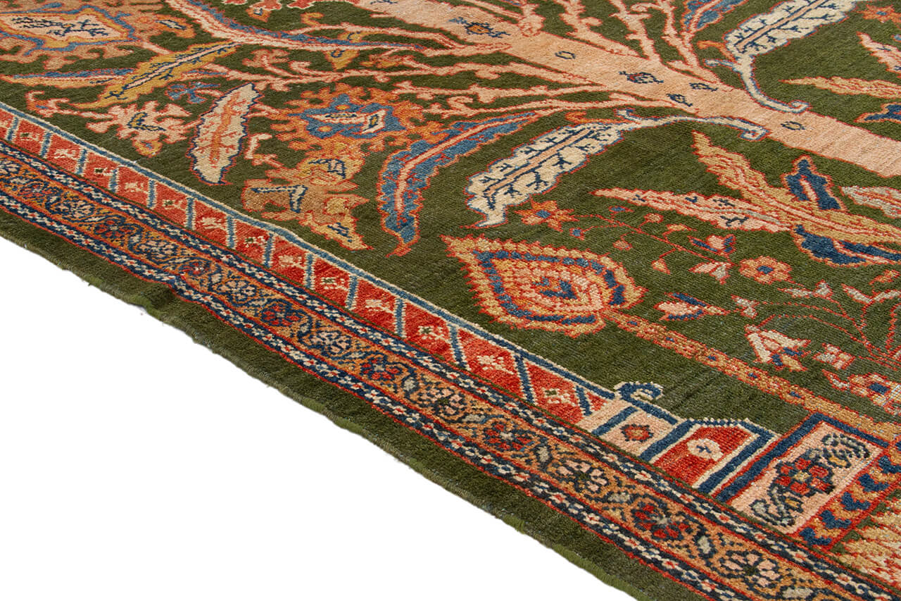 Tappeto Mahal Antico Persiano Autentico | Annodato a Mano 361x186cm