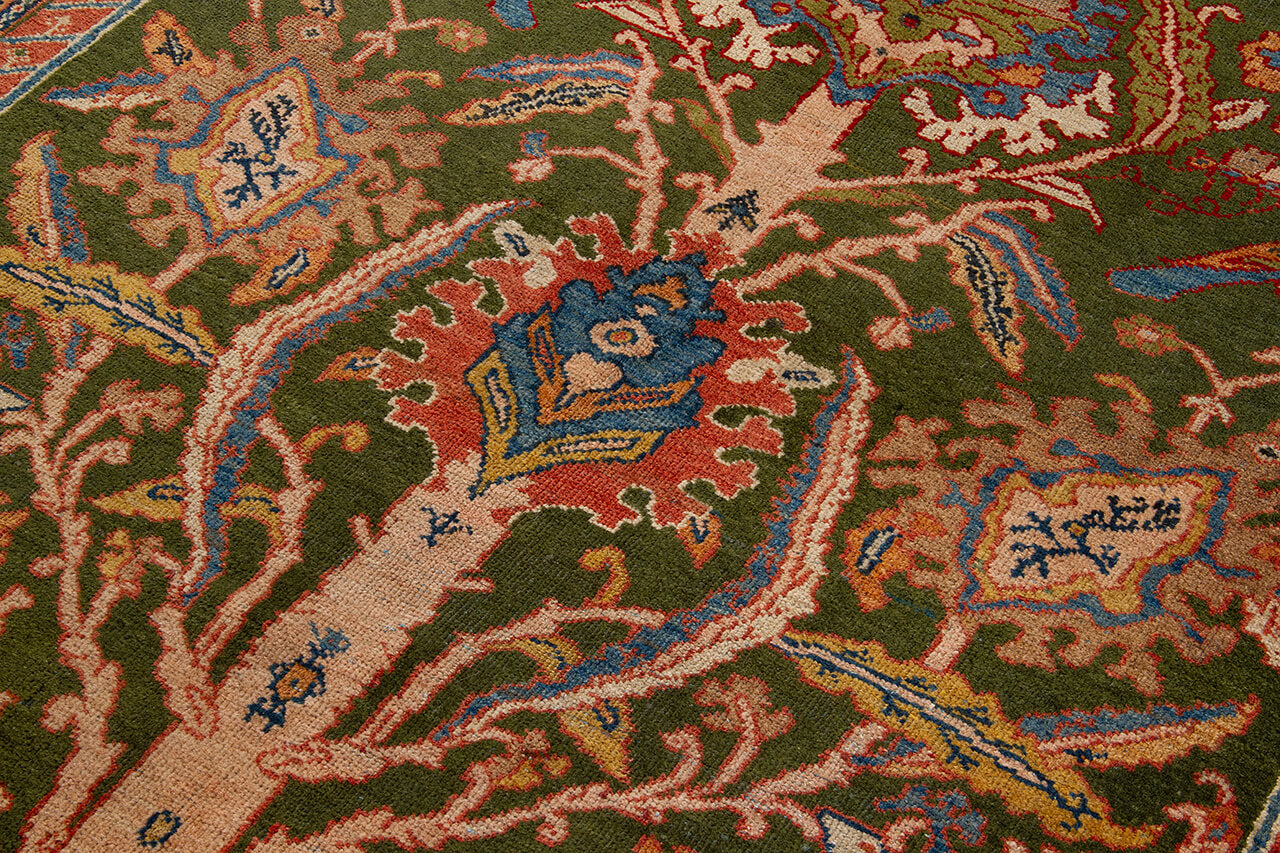 Tappeto Mahal Antico Persiano Autentico | Annodato a Mano 361x186cm