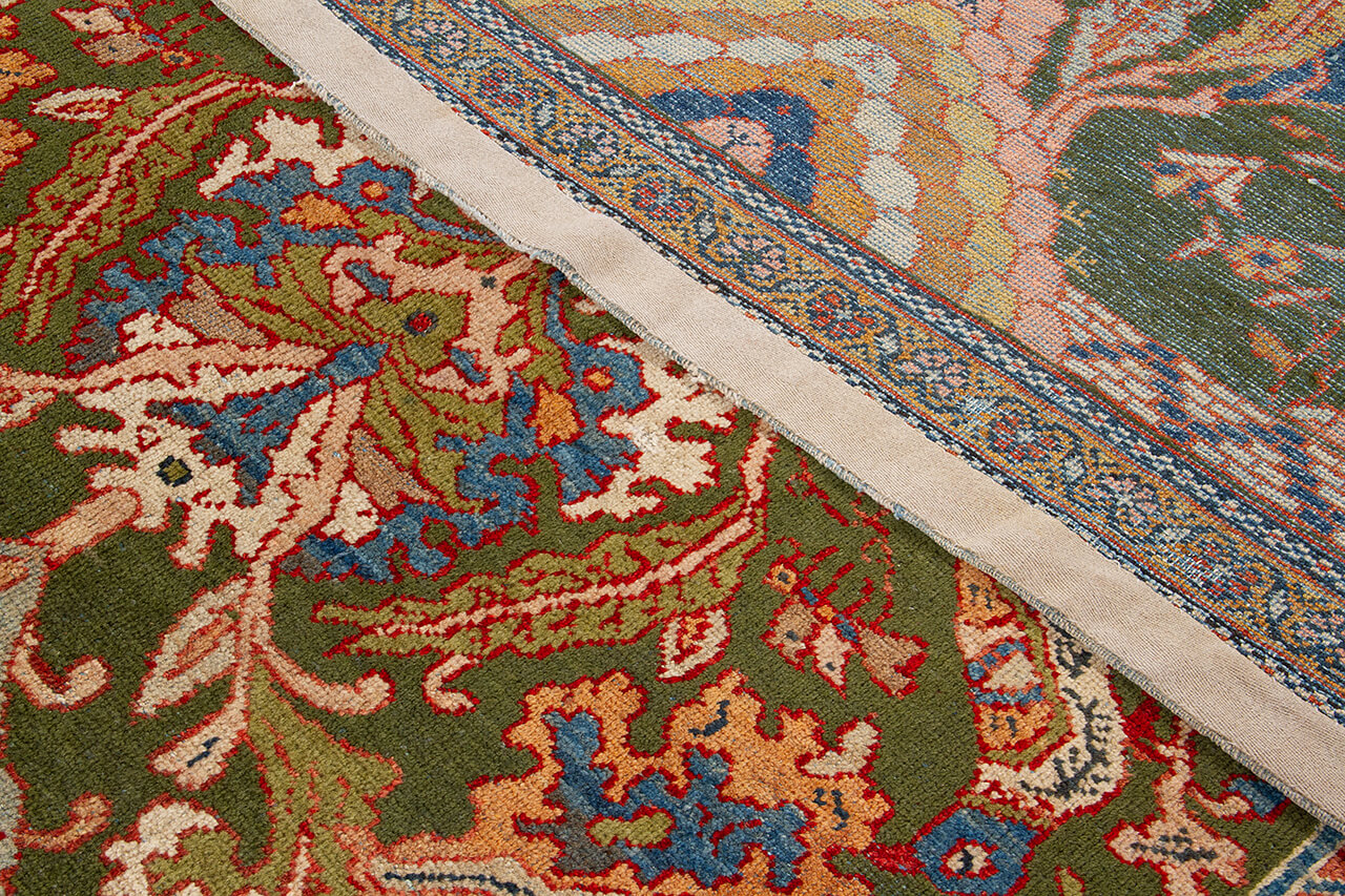 Tappeto Mahal Antico Persiano Autentico | Annodato a Mano 361x186cm