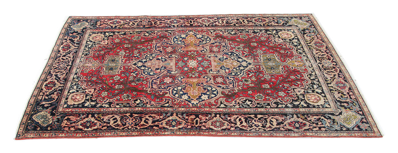 Authentic Antique Persian Isfahan Rug | Hand-Knotted 200x129cm