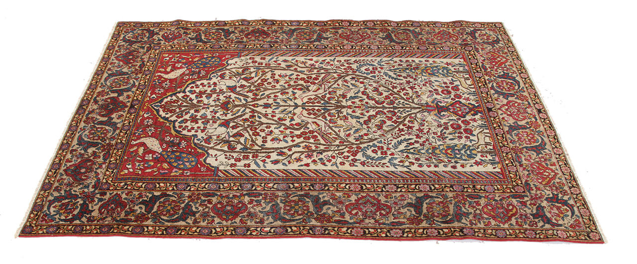 Authentic Antique Persian Isfahan Rug | Hand-Knotted 200x132cm