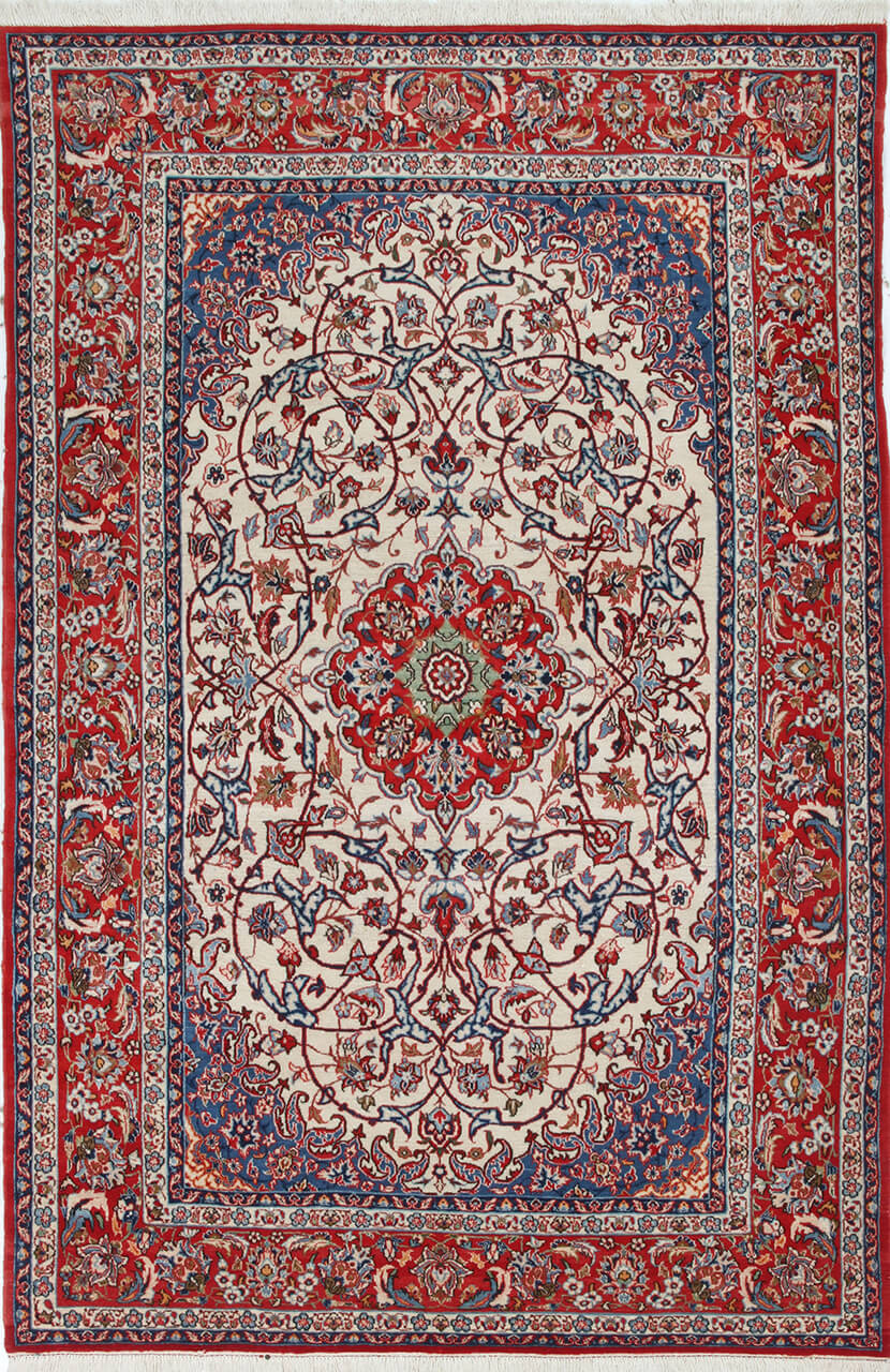 Persian Isfahan Silk & Wool Rug 224_148 cm