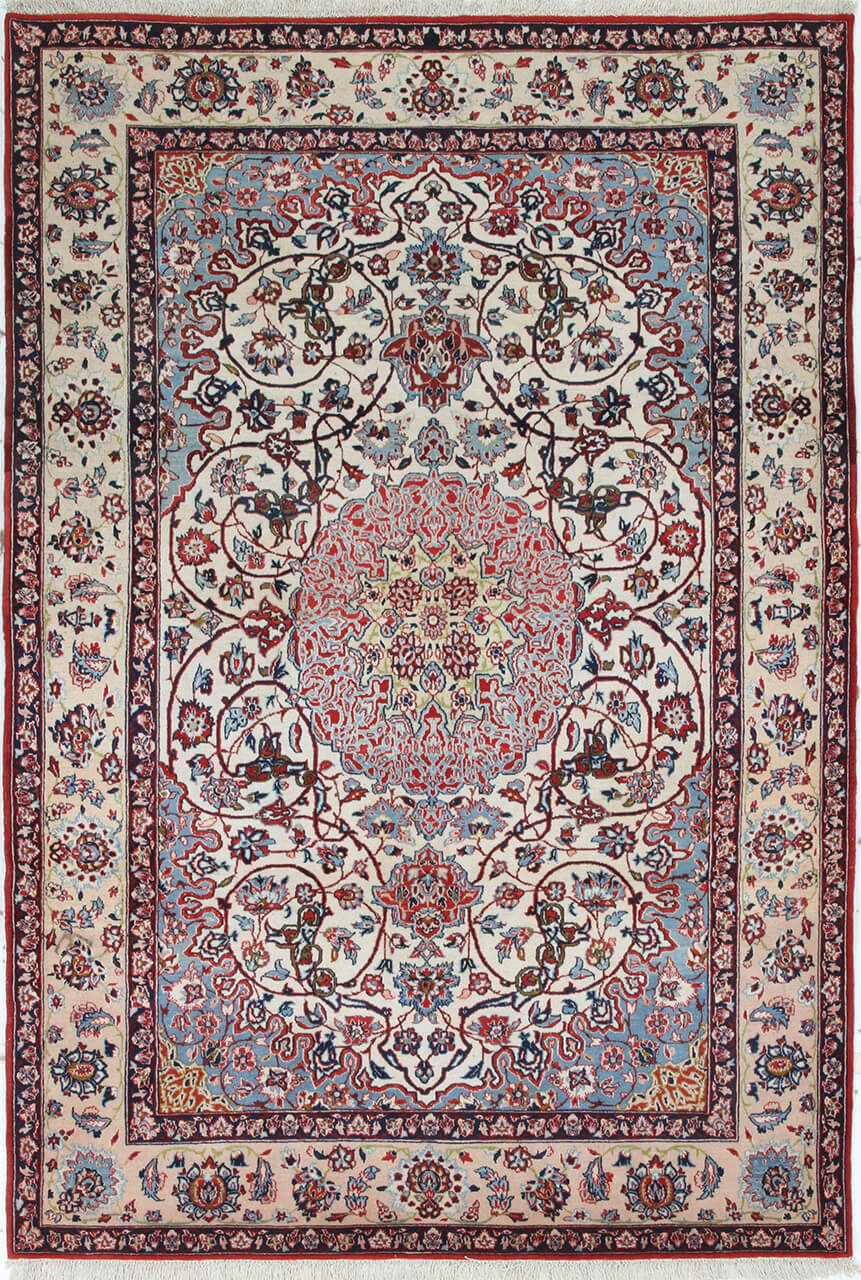 Persian Isfahan Silk & Wool Rug 226_150 cm
