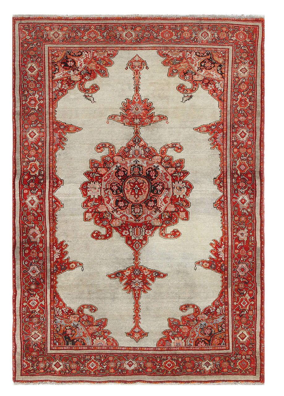 Authentic Antique Persian Malayer Rug | Hand-Knotted 186x130cm