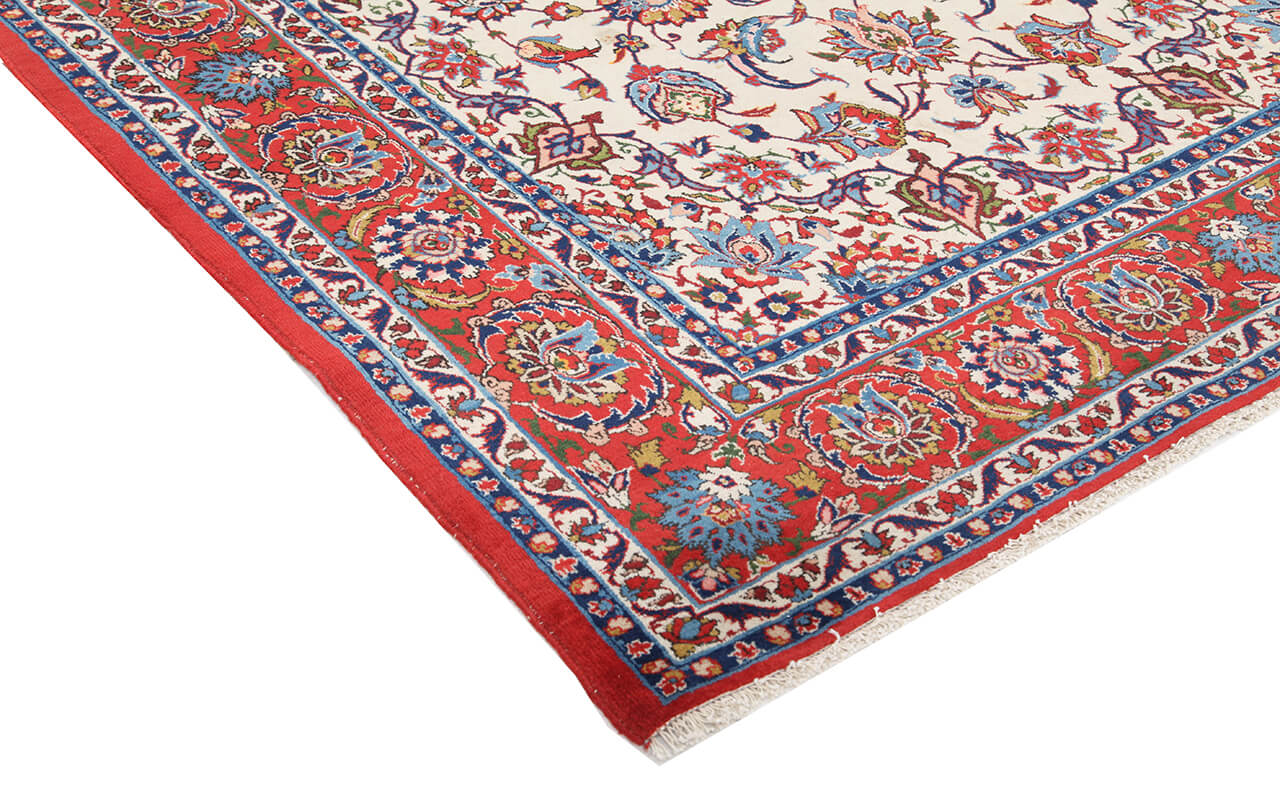 Authentic Antique Persian Isfahan Rug | Hand-Knotted 242x148cm